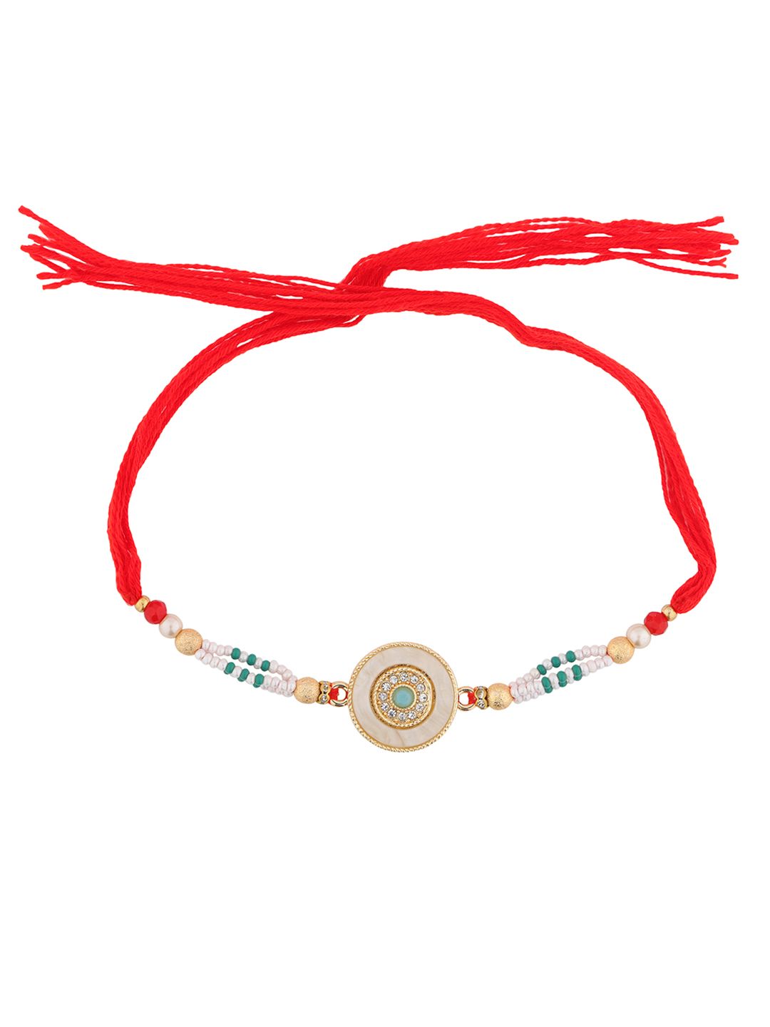 Voylla Regal Mother Of Pearl Designer Thread Rakhi