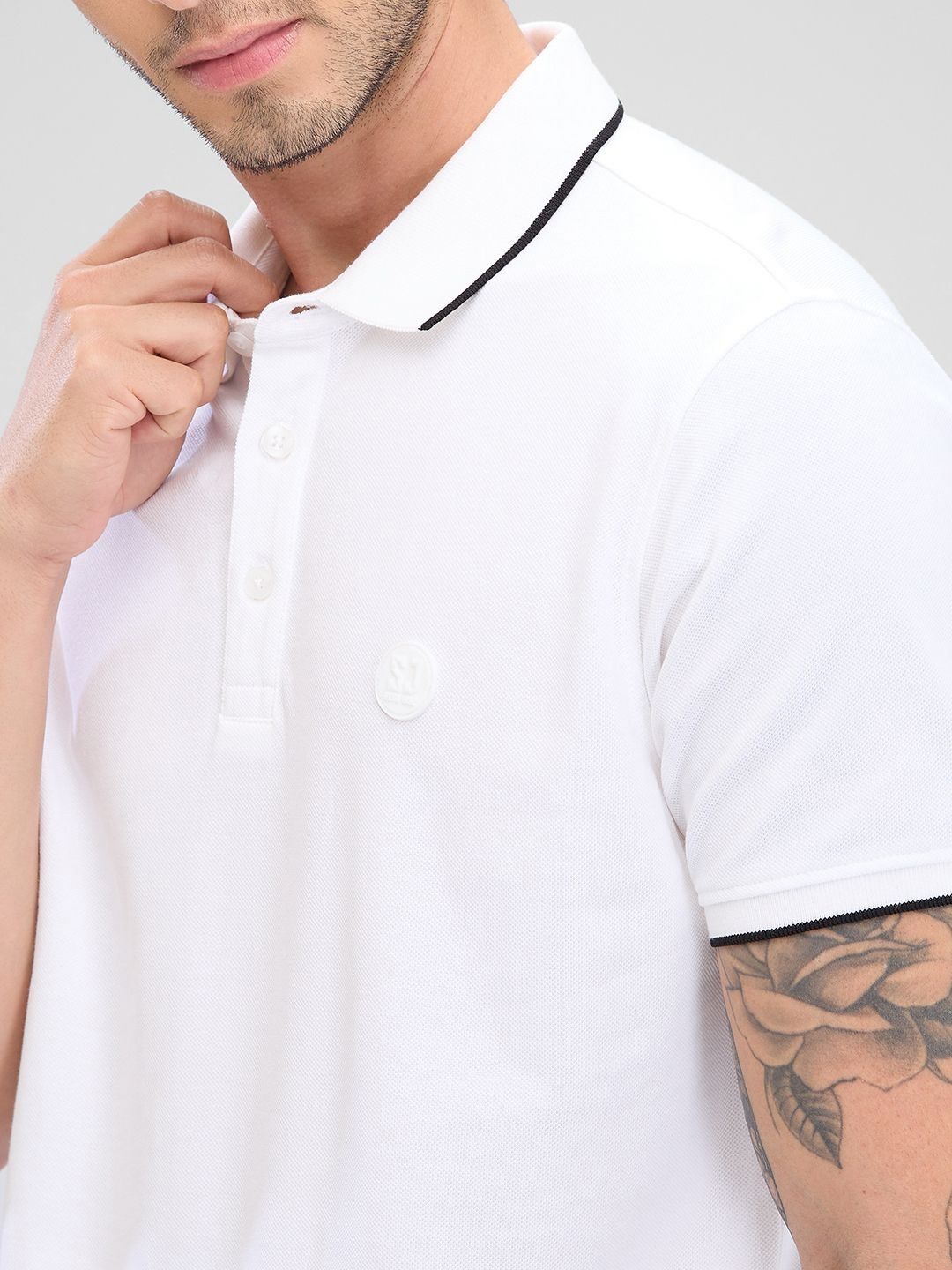 SPYKAR Men Polo Collar Slim Fit T-shirt