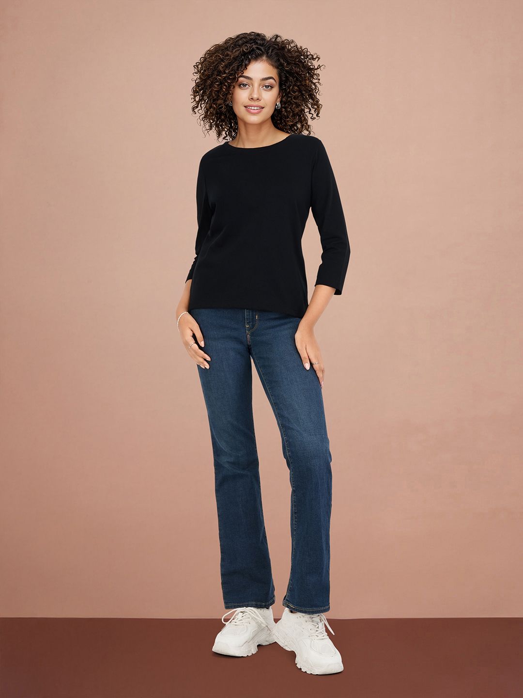DressBerry Solid Round Neck Casual T-shirt