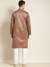 SOJANYA Ethnic Motifs Woven Design Regular Kurta With Pyjamas