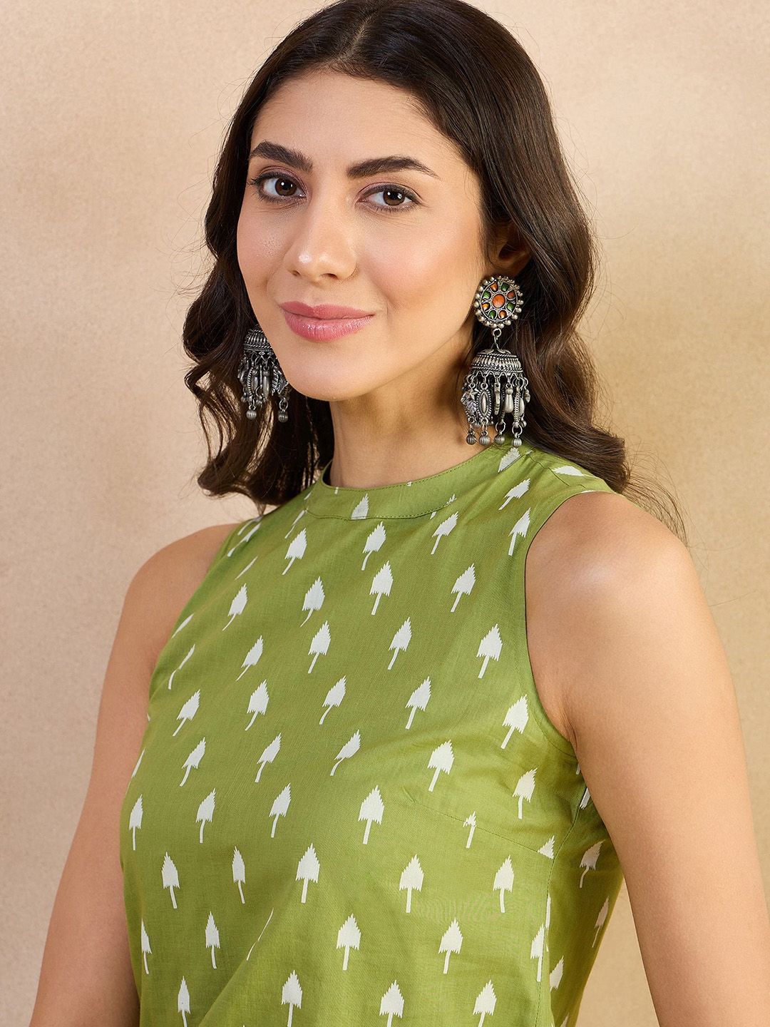 Anouk Printed Pure Cotton Kurta With Palazzo