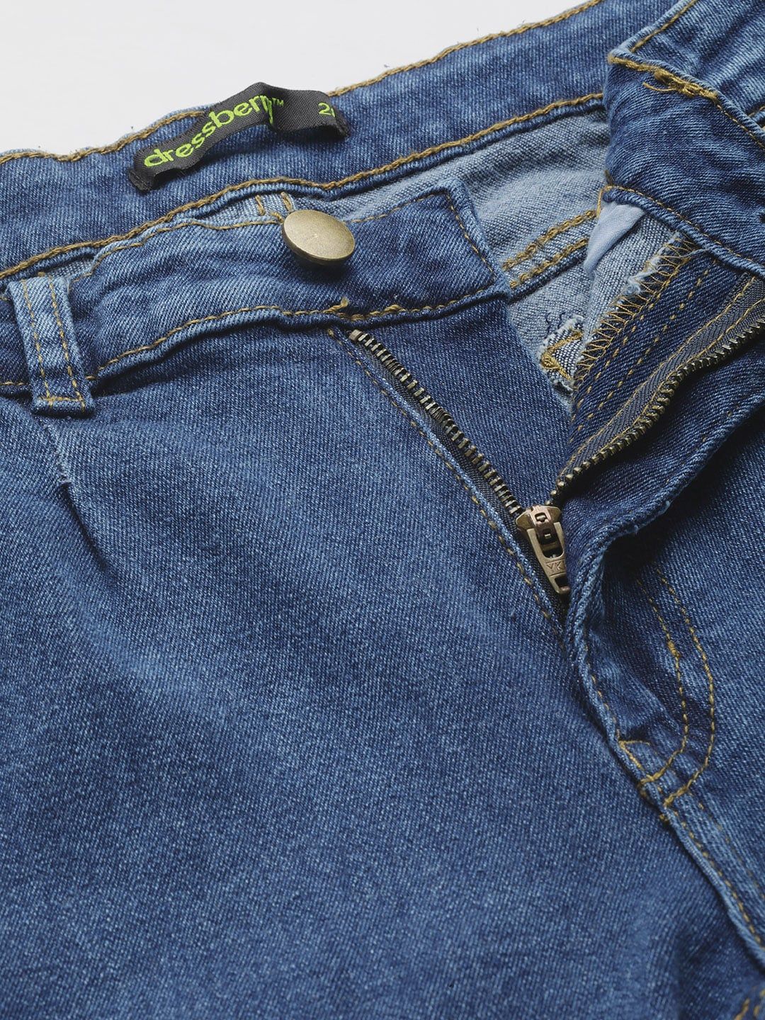 DressBerry Women Blue Stretchable Mom Fit Jeans