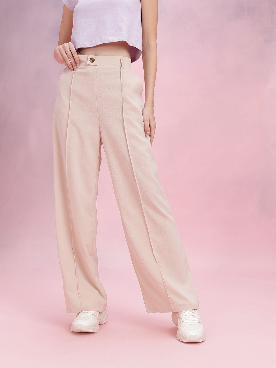 DressBerry Women High-Rise Trousers