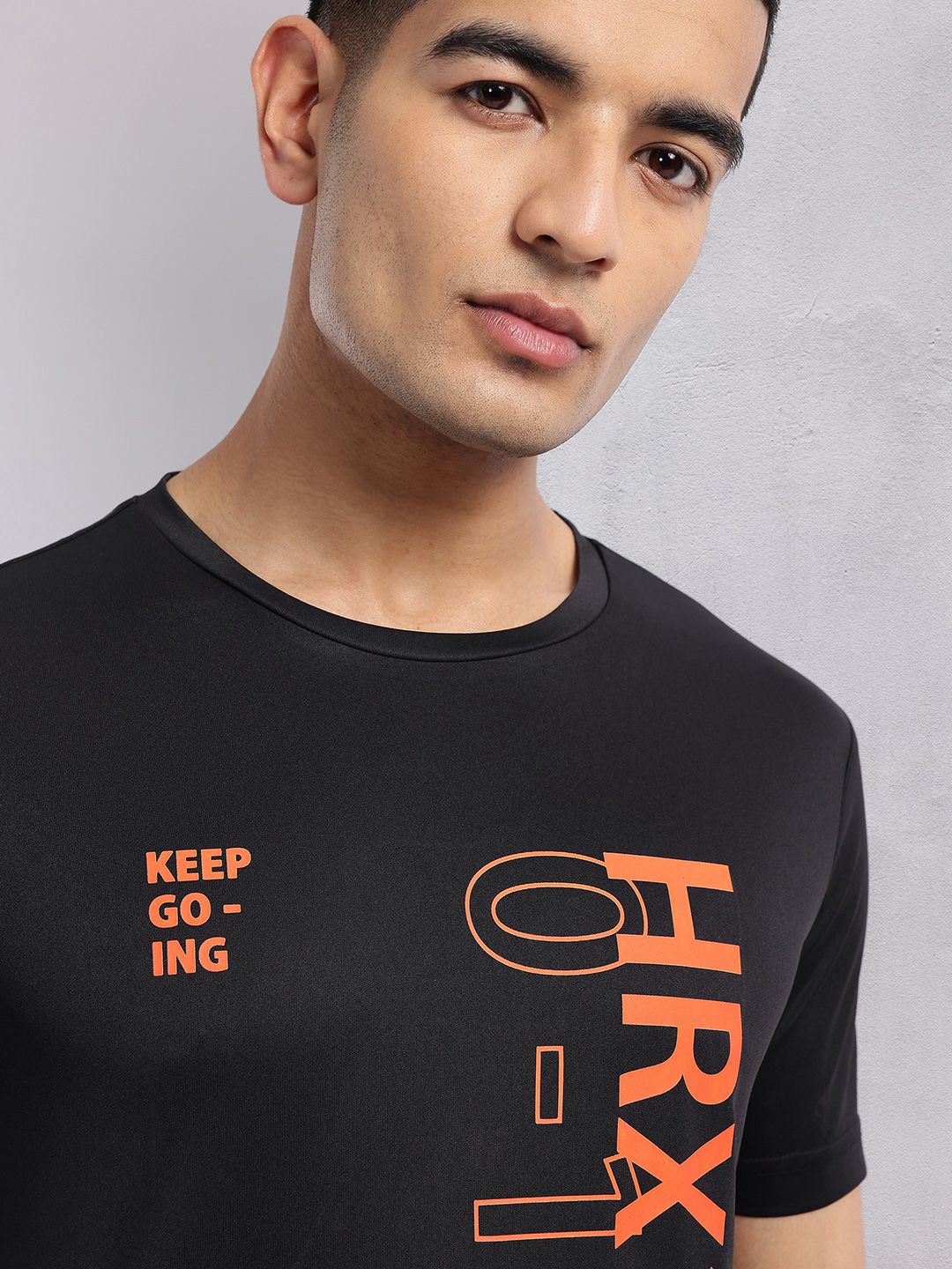 HRX by Hrithik Roshan Typography Printed Rapid-Dry Training T-shirt