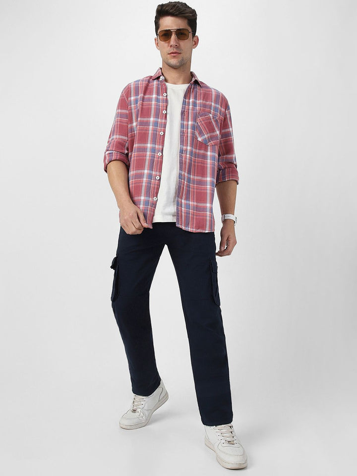 Urbano Fashion Men Mid-Rise Cargos Trousers