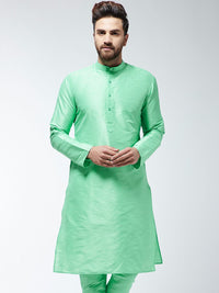 SOJANYA Lelaki Hijau Solid Kurta Lurus