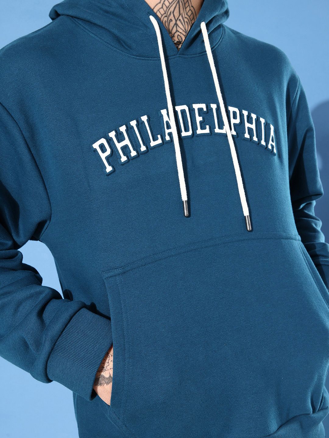 DILLINGER Men Typography Printed Hooded Sweatshirt