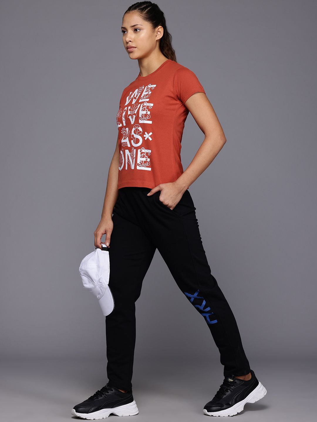 HRX by Hrithik Roshan Typography Print Outdoor Pure Cotton T-shirt