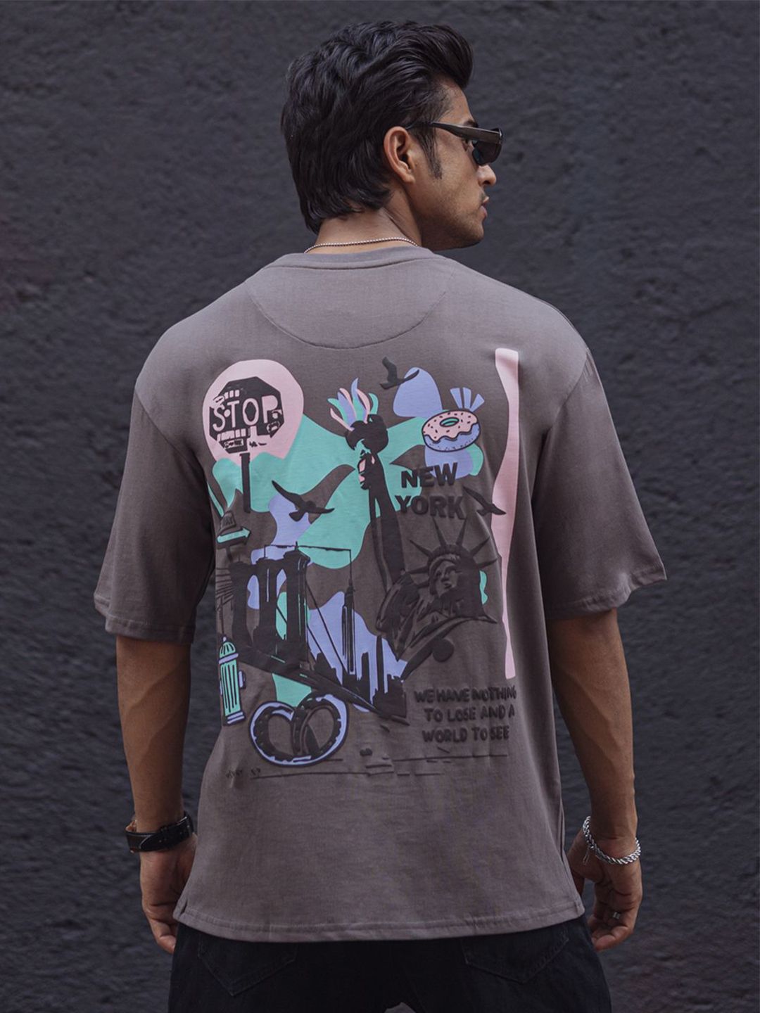 T-Shirt Powerlook Men Typography Applice