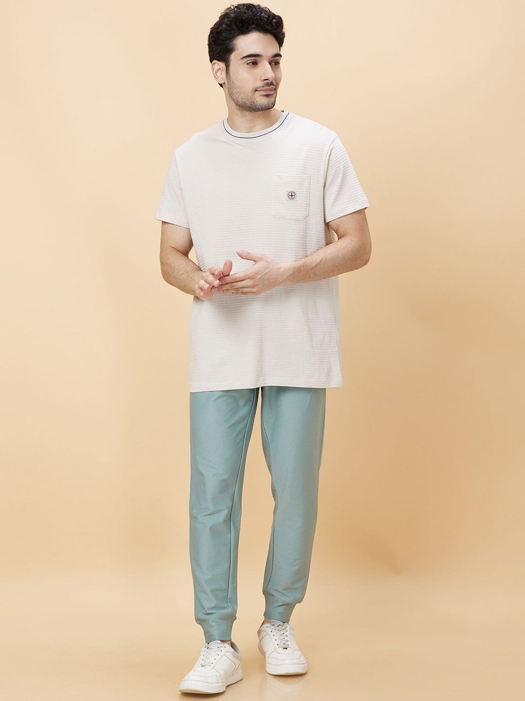 Being Human Men Mid Rise Drawstring Closure Jogger Track Pants