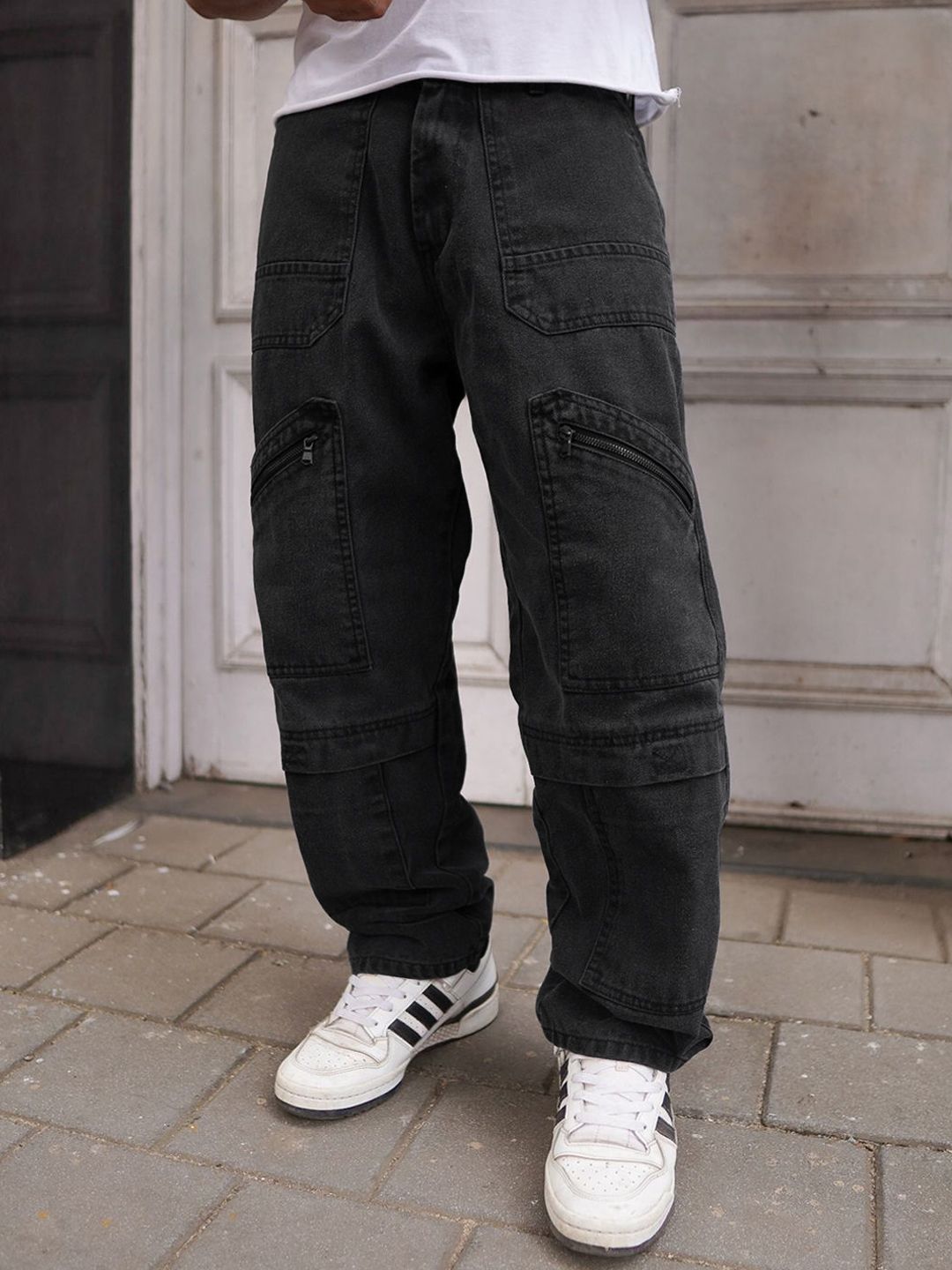 Powerlook Men Boyfriend Fit Cargo Jeans