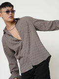 VASTRADO Men Classic Fit Spread Collar Textured Casual Shirt