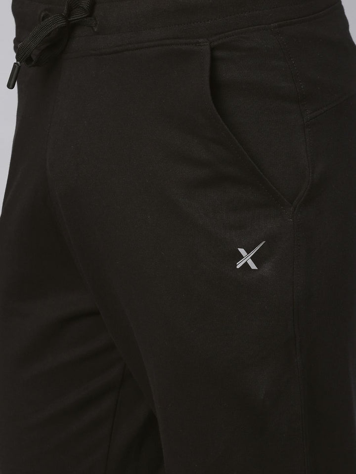 HRX by Hrithik Roshan Men Black Solid Running Anti-Microbial Slim Fit Track Pants