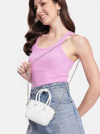 DressBerry Textured Structured Handheld Bag