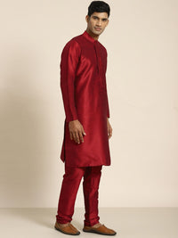 SOJANYA Kurta Rekaan Tenunan Lelaki dengan Churidar dengan Jaket Nehru