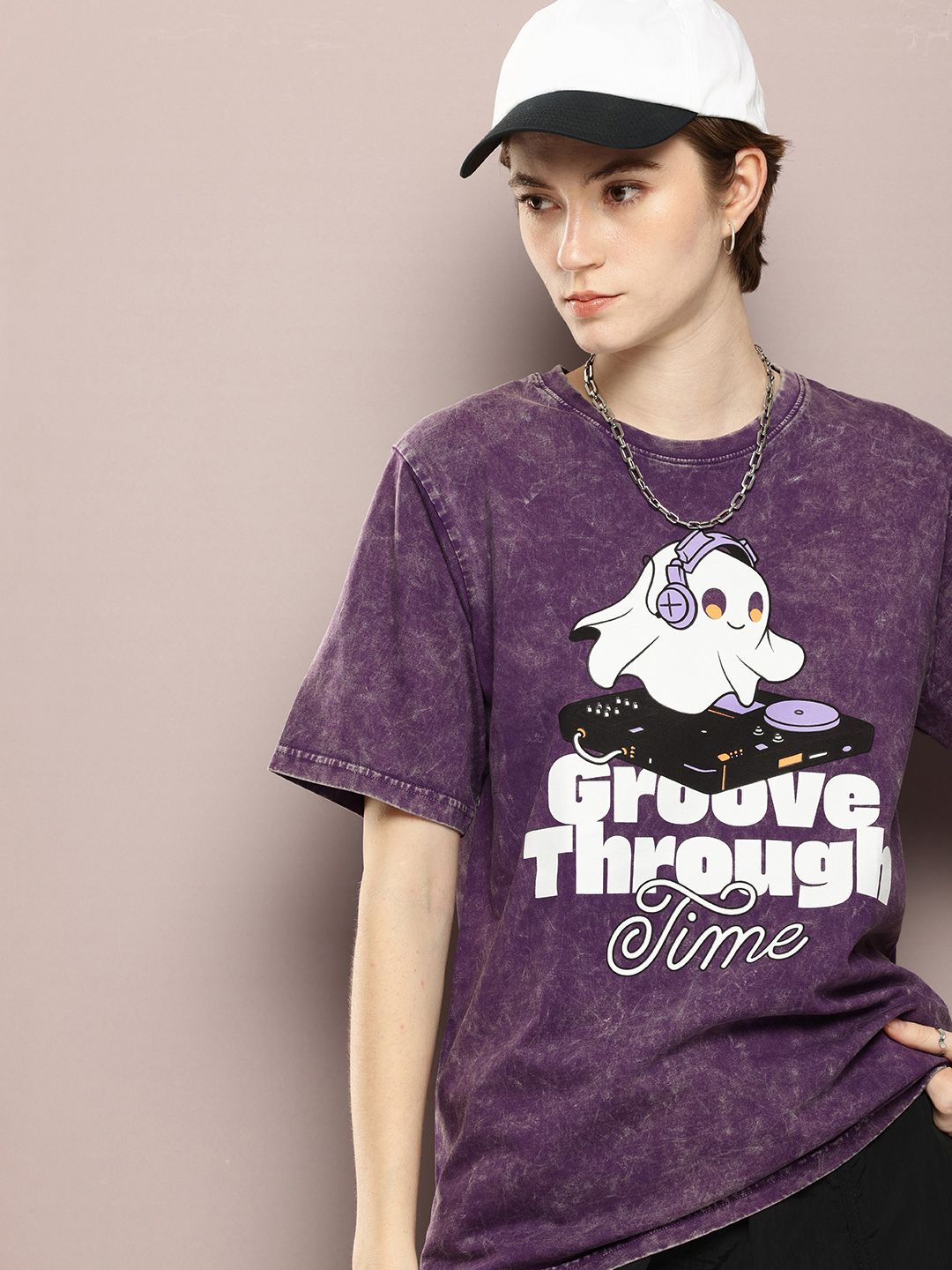 DILLINGER Graphic Printed Drop-Shoulder Sleeves Pure Cotton T-shirt