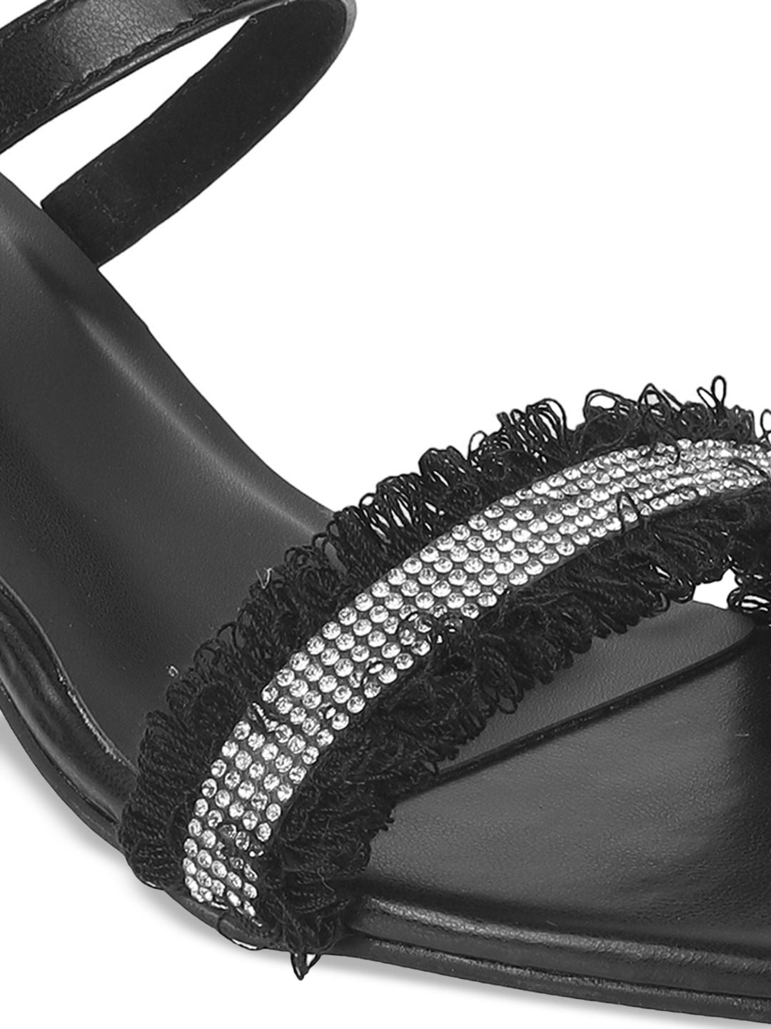 Mochi Women Embellished Kitten Heel Sandals