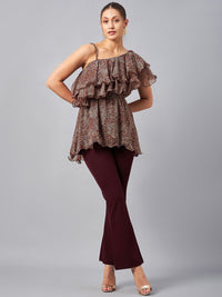 W Floral Embroidered Panelled A-Line Kurta