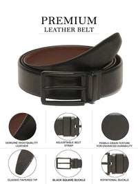 Teakwood Leathers Men Leather Reversible Formal Belt