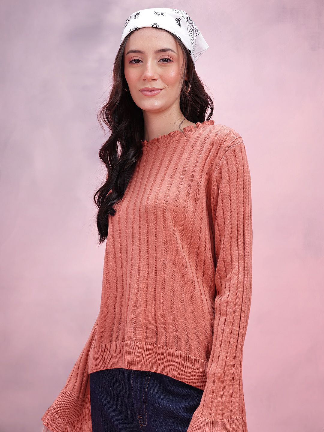 DressBerry Women Ribbed Acrylic Pullover