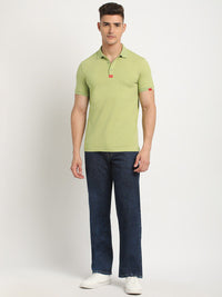 THE BEAR HOUSE Polo Collar Short Sleeves Slim Fit T-shirt