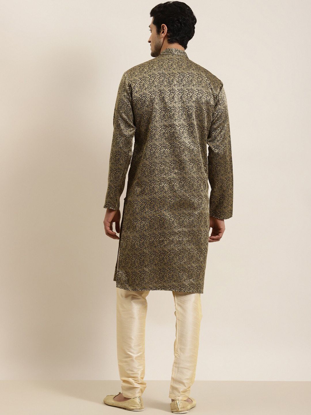 SOJANYA Ethnic Motifs Woven Design Mandarin Collar Kurta