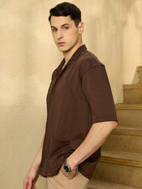 DENNISON Men Resort Wear Drop Shoulder Oversized Casual Shirt