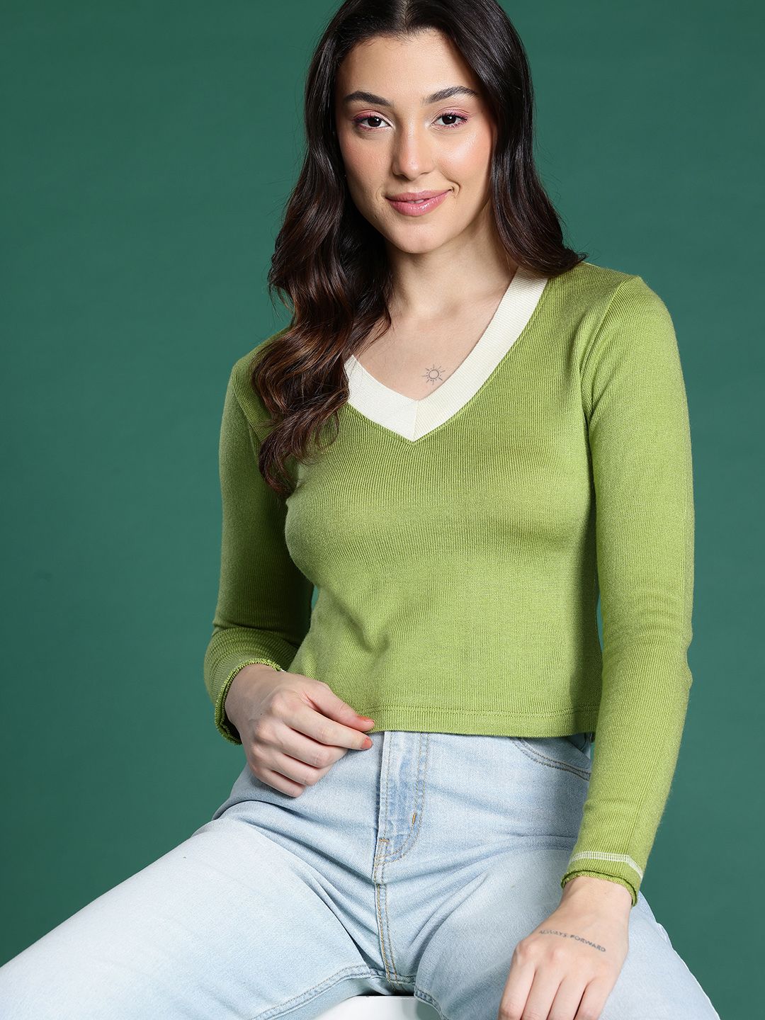 DressBerry Pure Acrylic Crop Pullover