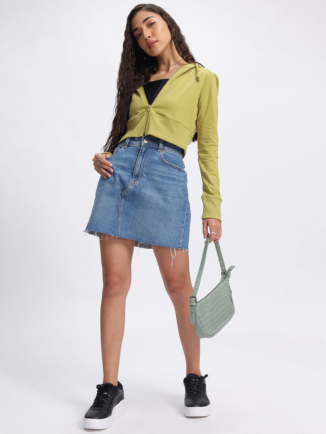 DressBerry Hooded Crop Sweatshirt