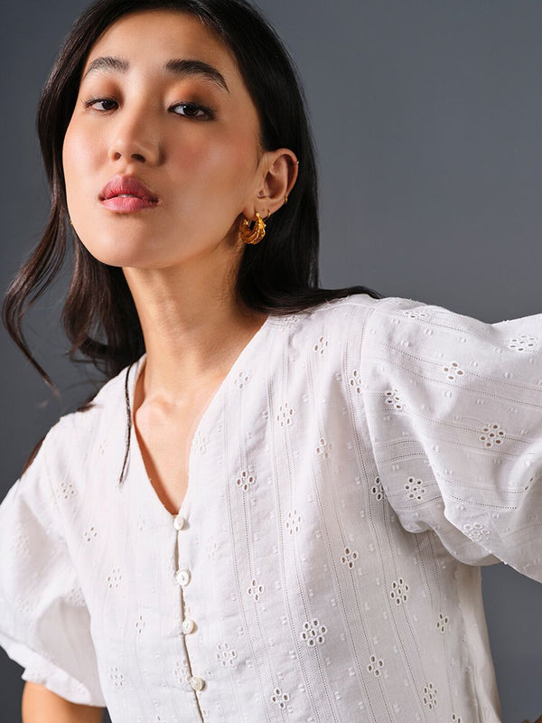 AND Floral Cotton Top