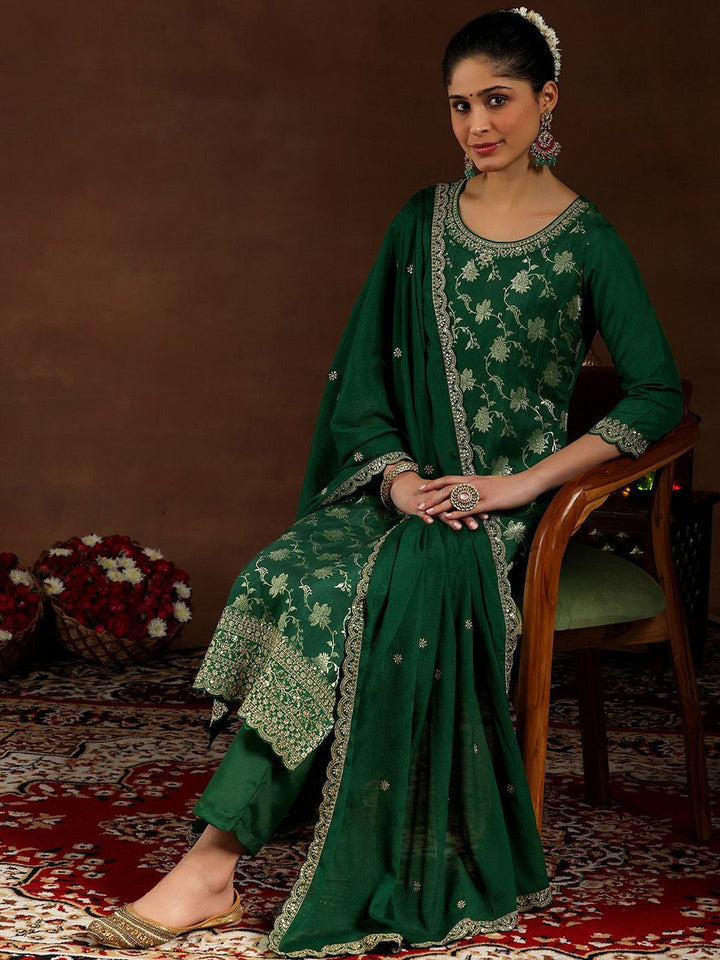 Libas Women Ethnic Motifs Regular Kurta with Trousers & Dupatta