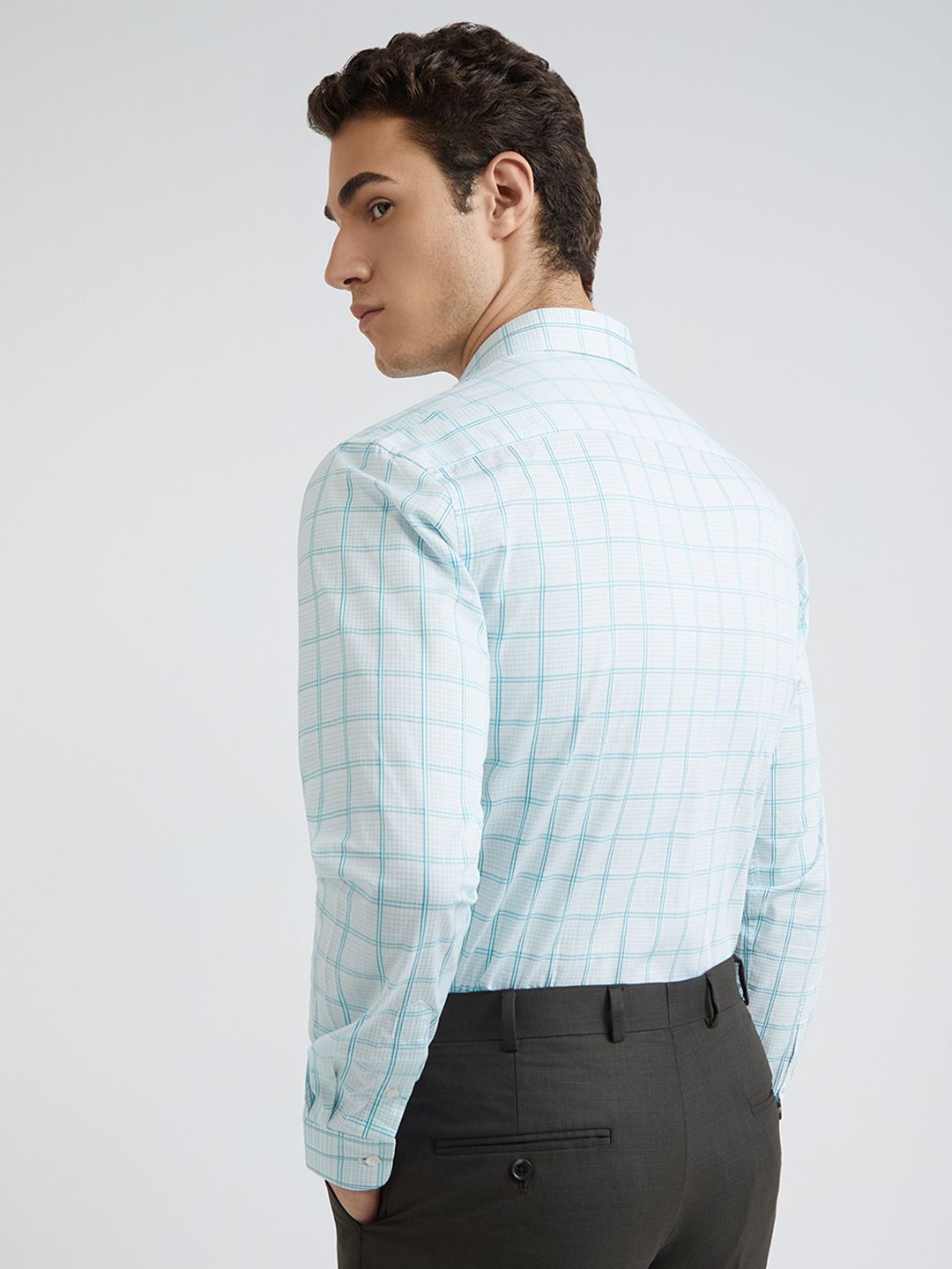 Park Avenue Slim Fit Checked Pure Cotton Formal Shirt