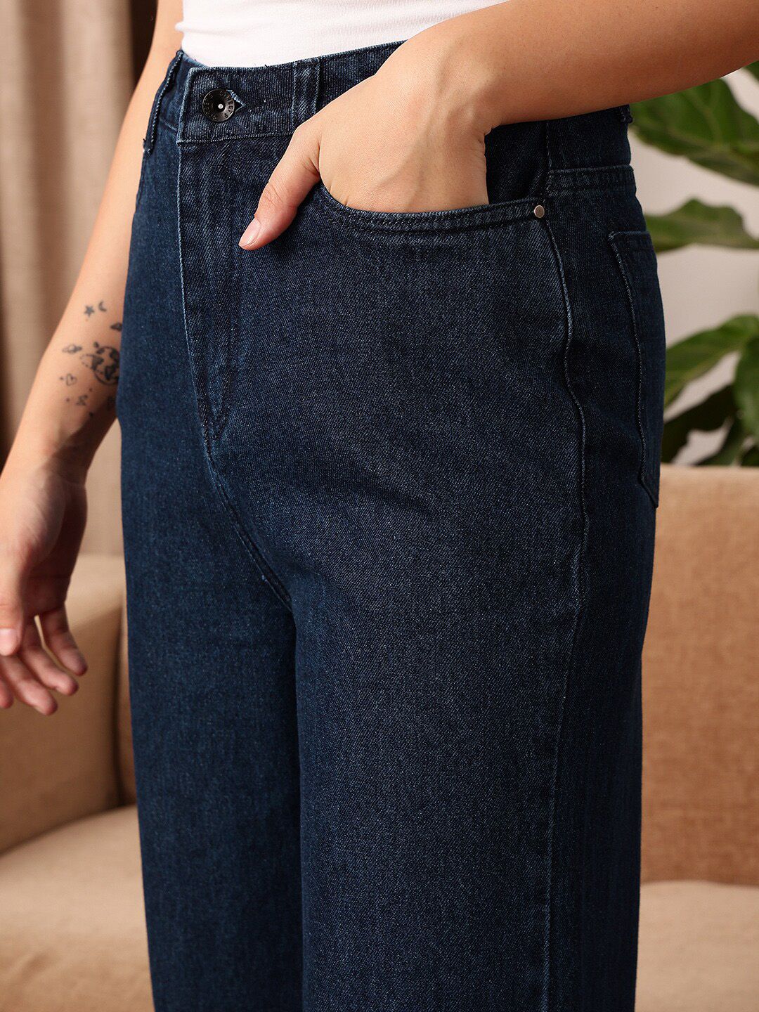 STREET 9 BASICS Women Comfort Clean Look Straight Fit Stretchable Jeans