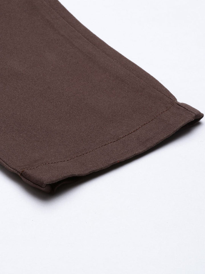 The Indian Garage Co Men Brown Slim Fit Chinos Trousers