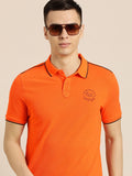 Menjadi T-Shirt Kapas Polo Lelaki Manusia Merah Polo Tulen