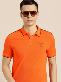 Menjadi T-Shirt Kapas Polo Lelaki Manusia Merah Polo Tulen
