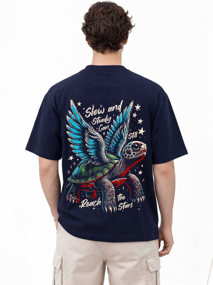 ADRO Men Printed Drop-Shoulder Sleeves T-shirt