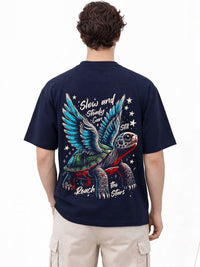 ADRO Men Printed Drop-Shoulder Sleeves T-shirt