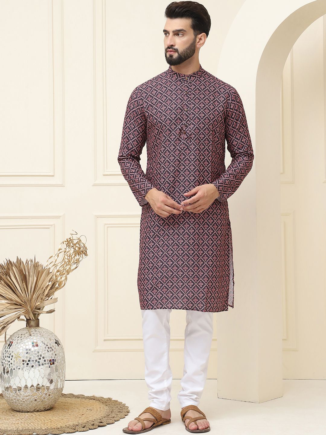 SOJANYA Motif Etnik Printed Pure Cotton Kurta