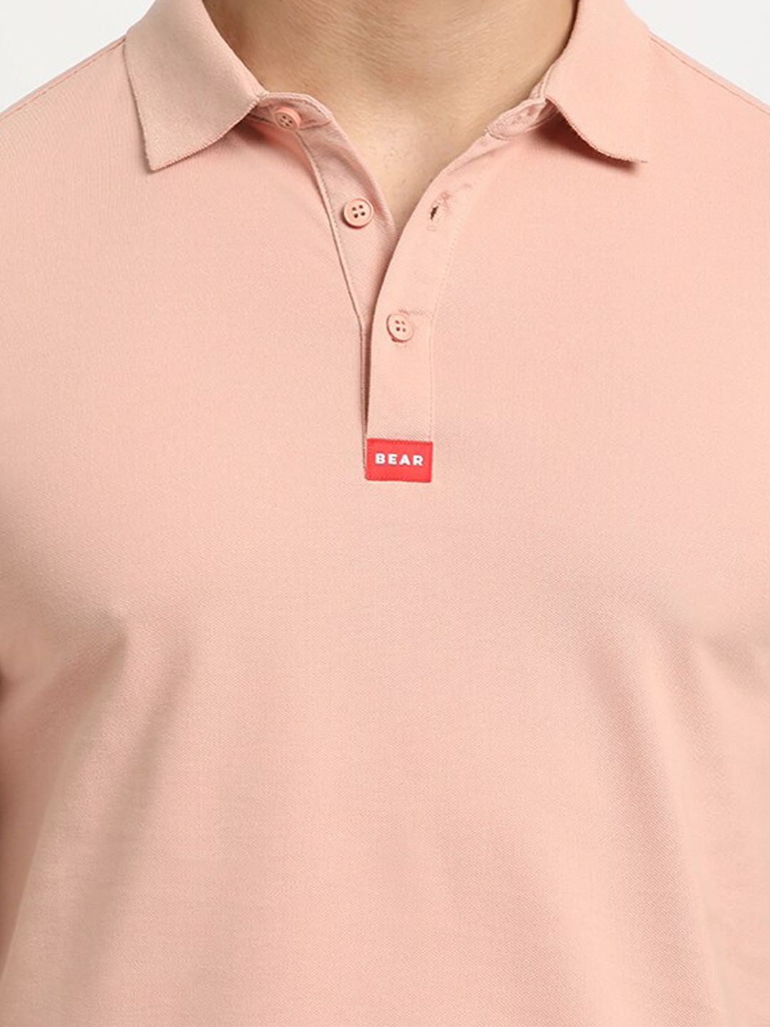 THE BEAR HOUSE Polo Collar Short Sleeves Slim Fit T-shirt