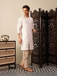 House of Pataudi Floral Printed Rozana Kurta
