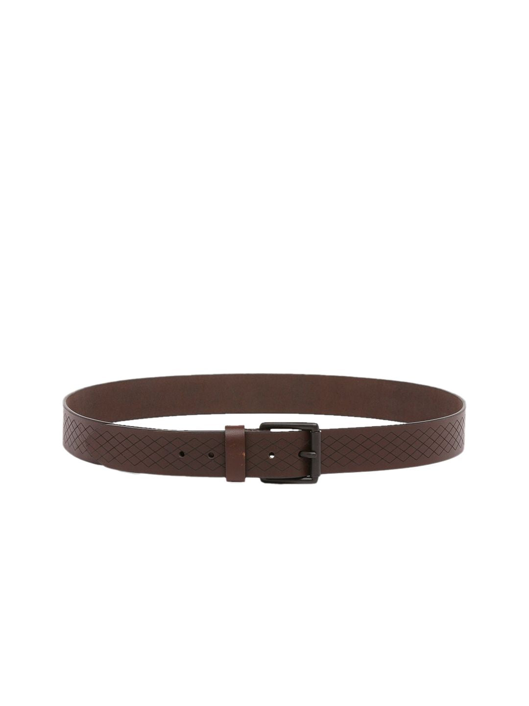 SPYKAR Men Brown Textured Leather Belt
