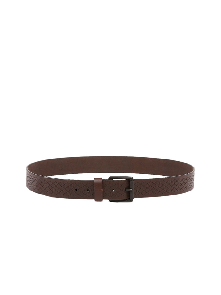 SPYKAR Men Brown Textured Leather Belt