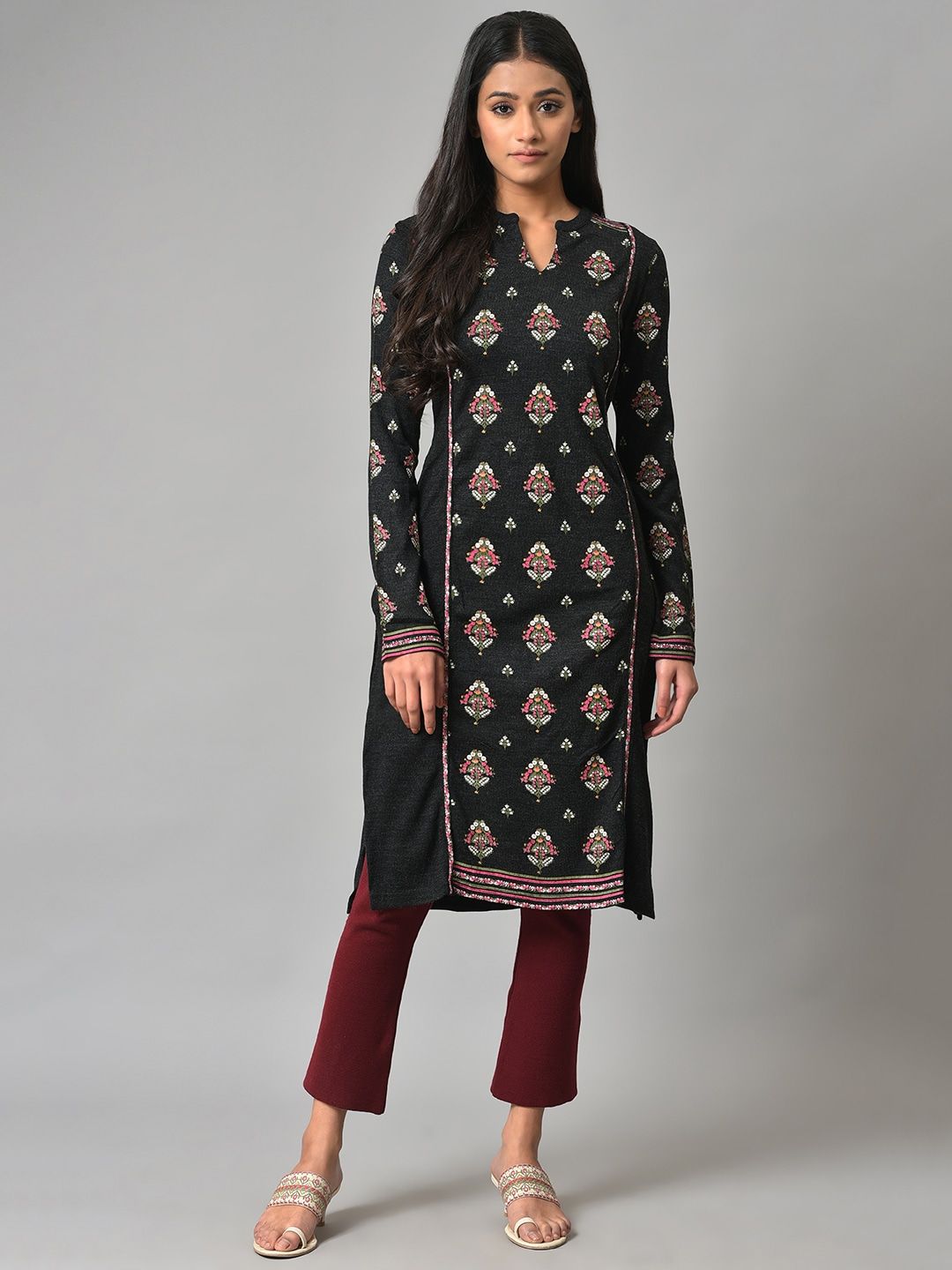 W Women Ethnic Motifs Printed Acrylic Kurta