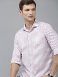 Park Avenue Men Pure Cotton Slim Fit Opaque Striped Casual Shirt
