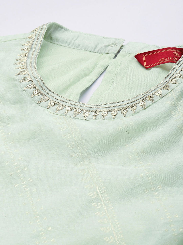 House of Pataudi Ethnic Motifs Printed Sequinned Jashn Kurta