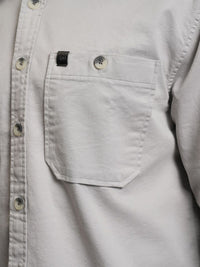 LOCOMOTIVE Premium Washed Dobby Textured Solid Utility Pocket Cotton Overshirt