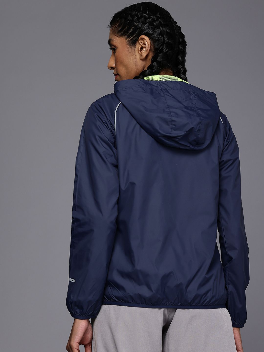 HRX by Hrithik Roshan Rapid-Dry Antimicrobial Running Hooded Sporty Jacket
