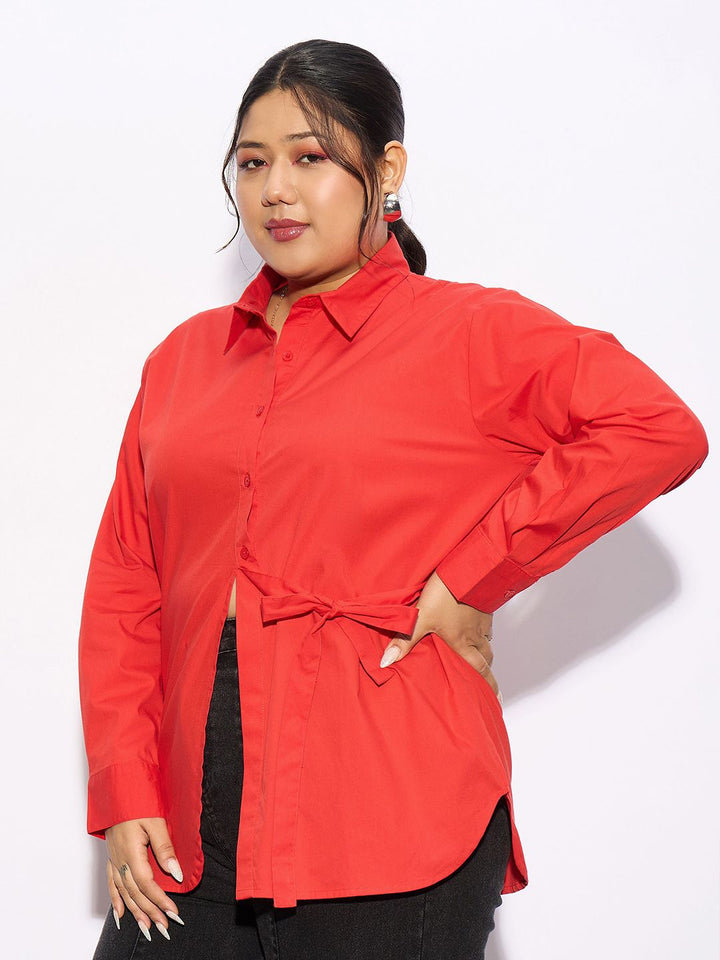 SASSAFRAS Curve Plus Size Pure Cotton Casual Shirt