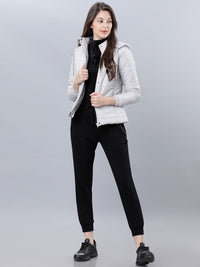 Tokyo Talkies Women Grey Solid Padded Jacket
